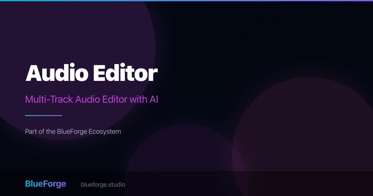 Audio Editor — Multi-Track Audio Editor with AI